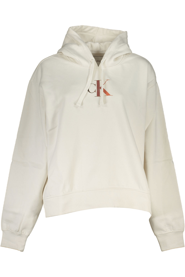 5503CALVIN KLEIN FELPA SENZA ZIP DONNA BIANCO