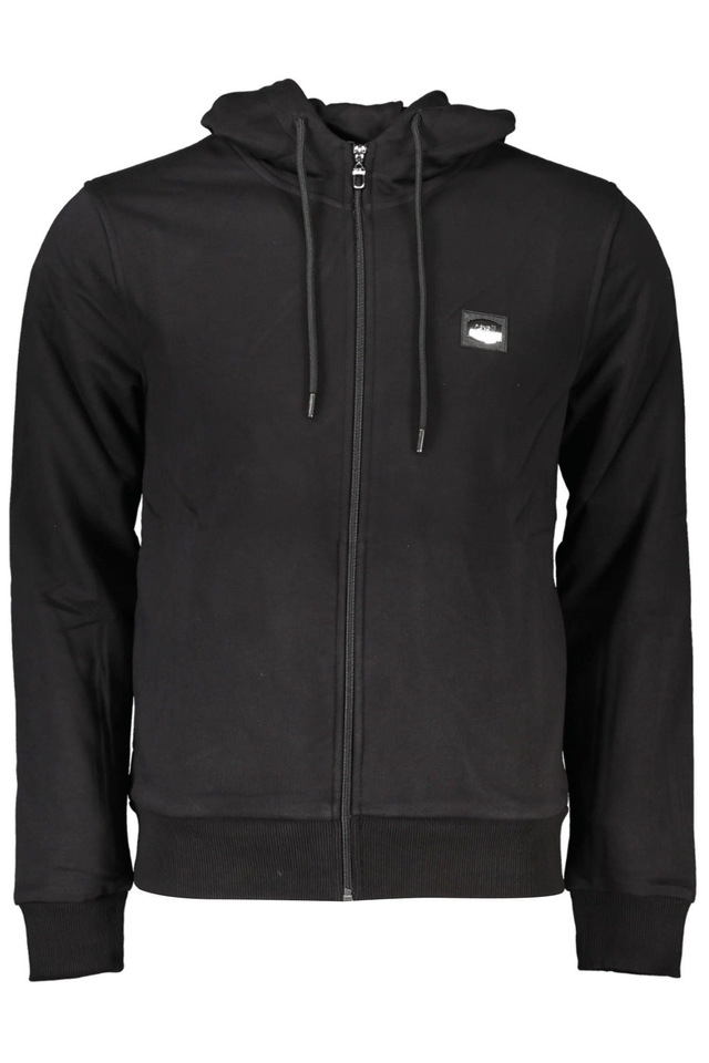 4124CAVALLI CLASS FELPA CON ZIP UOMO NERO
