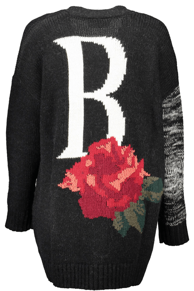 1075BLUGIRL CARDIGAN DONNA NERO