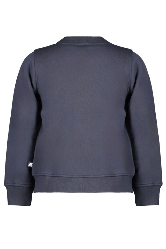 9084K-WAY FELPA SENZA ZIP BAMBINO BLU