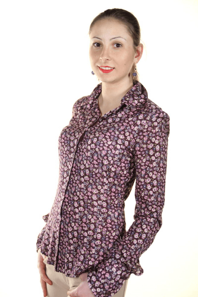 941HOLIDAY INN CAMICIA MANICHE LUNGHE DONNA VIOLA