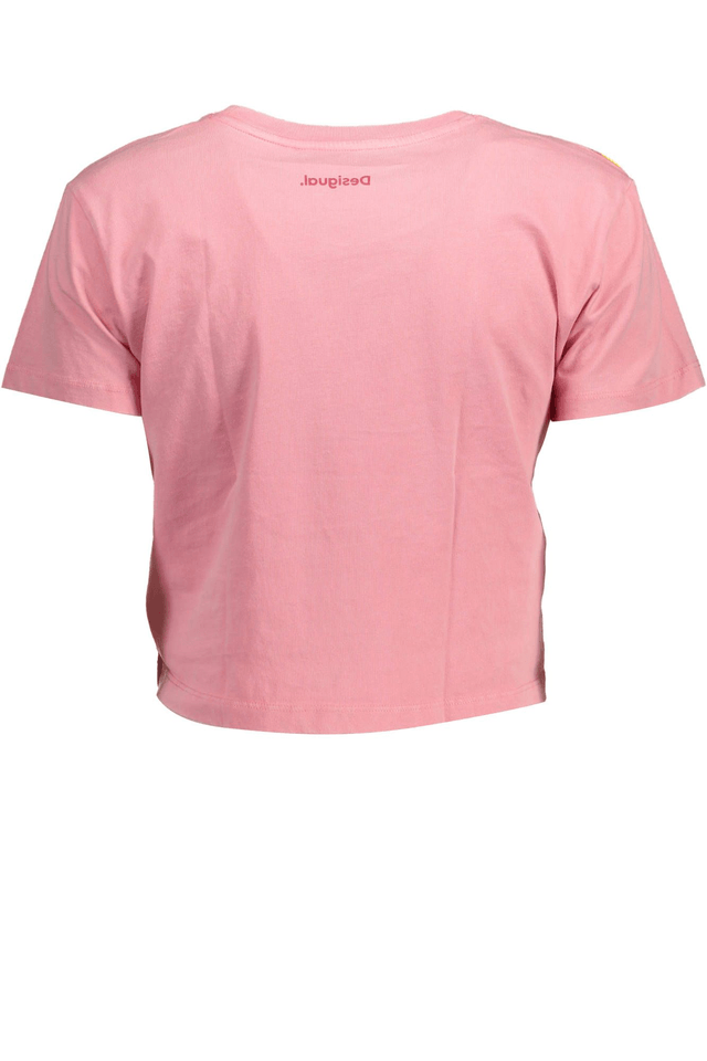 1526DESIGUAL T-SHIRT MANICHE CORTE DONNA ROSA
