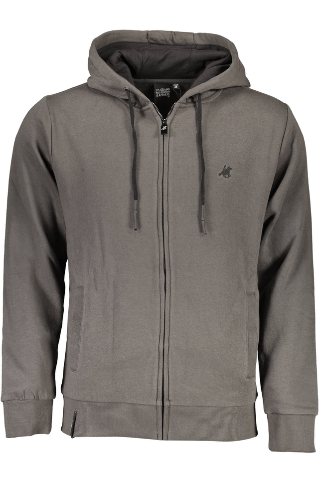 2393U.S. GRAND POLO FELPA CON ZIP UOMO GRIGIO