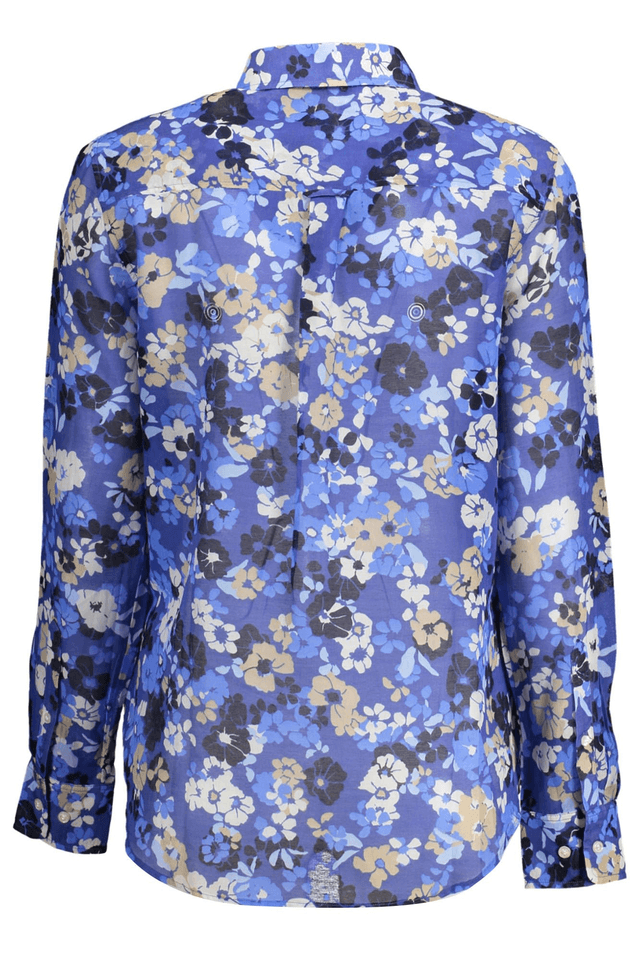 2158GANT CAMICIA MANICHE LUNGHE DONNA BLU