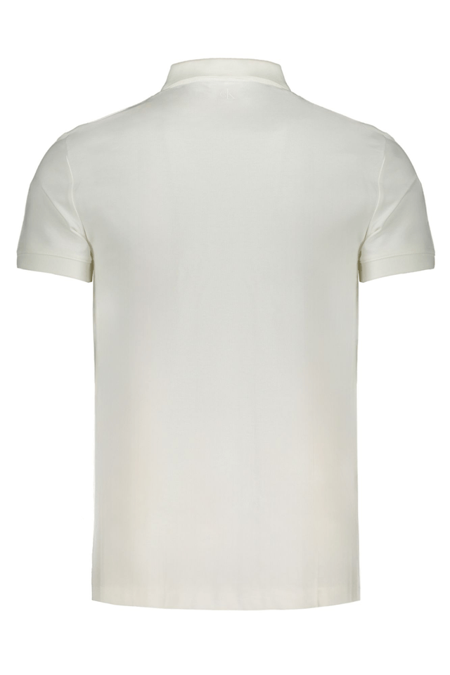 8452CALVIN KLEIN POLO MANICHE CORTE UOMO BIANCO