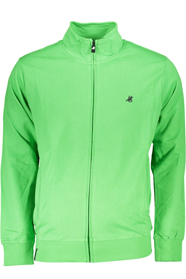 3537U.S. GRAND POLO FELPA CON ZIP UOMO VERDE