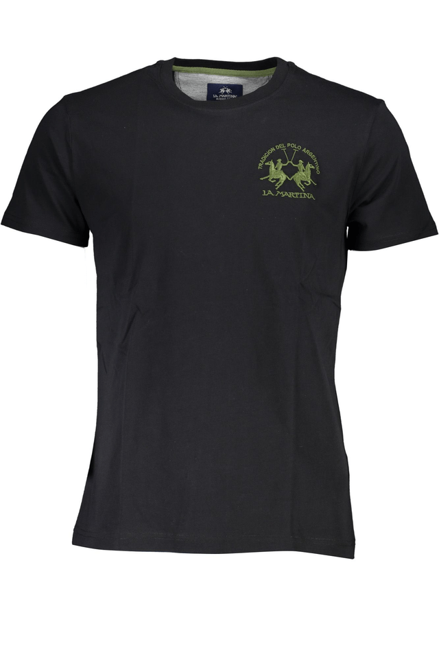 4863LA MARTINA T-SHIRT MANICHE CORTE UOMO NERO