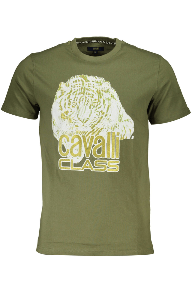 4523CAVALLI CLASS T-SHIRT MANICHE CORTE UOMO VERDE