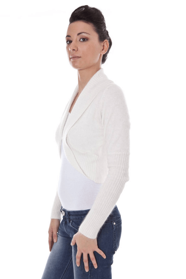 278DATCH COPRISPALLE MANICHE LUNGHE DONNA BIANCO
