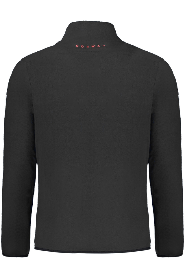 10183NORWAY 1963 FELPA CON ZIP UOMO NERO