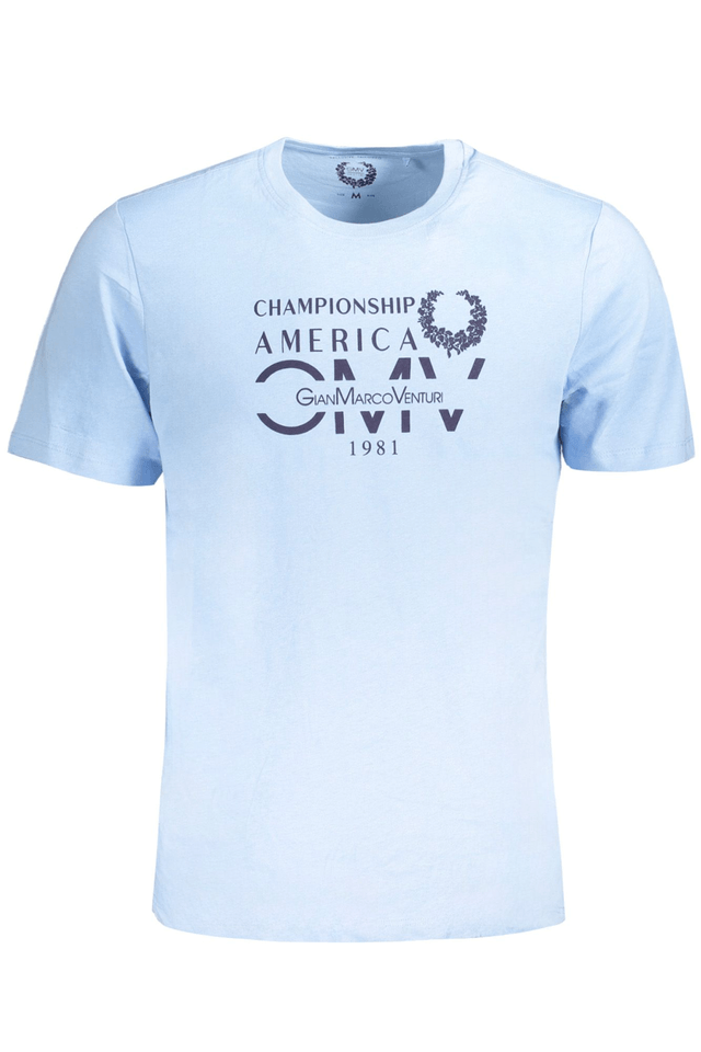 9573GIAN MARCO VENTURI T-SHIRT MANICHE CORTE UOMO AZZURRO