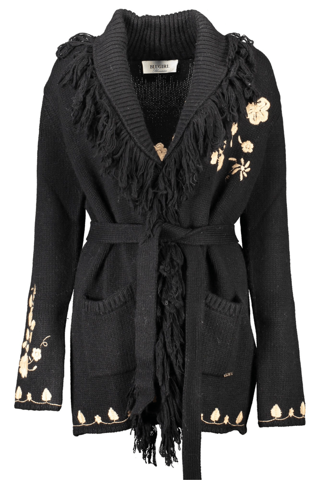 1077BLUGIRL CARDIGAN DONNA NERO
