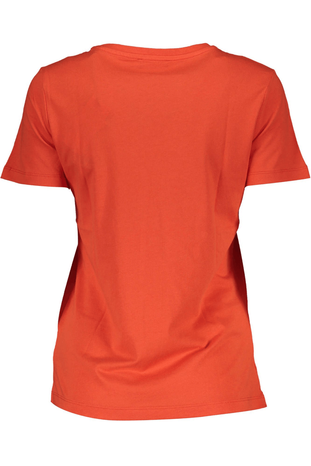 258GUESS JEANS T-SHIRT MANICHE CORTE DONNA ROSSO