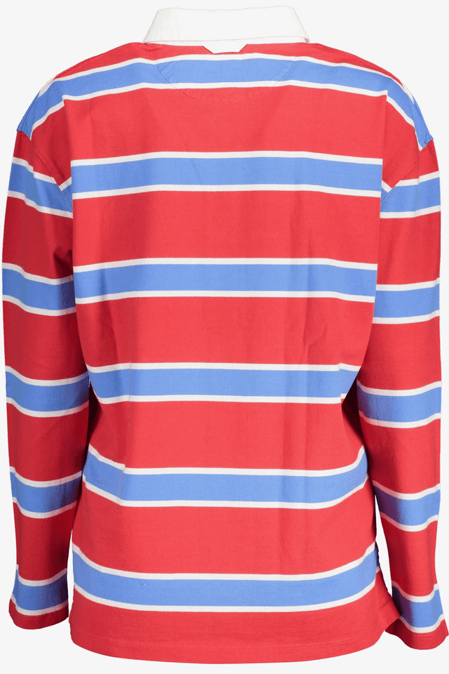 648GANT POLO MANICHE LUNGHE DONNA ROSSO