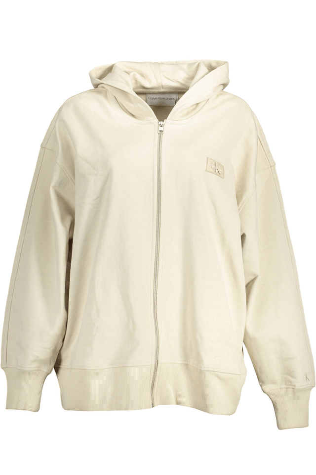 2250CALVIN KLEIN FELPA CON ZIP DONNA BEIGE