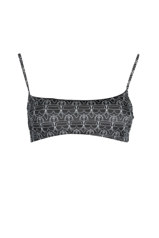 2927KARL LAGERFELD BEACHWEAR COSTUME PARTE SOPRA DONNA NERO
