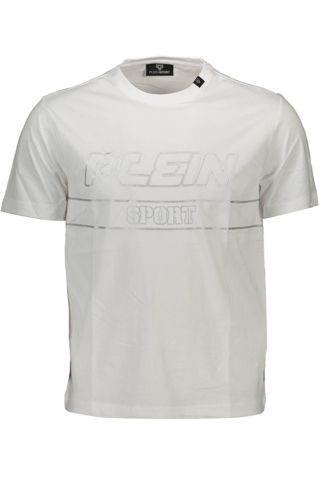 1209PLEIN SPORT T-SHIRT MANICHE CORTE UOMO BIANCO