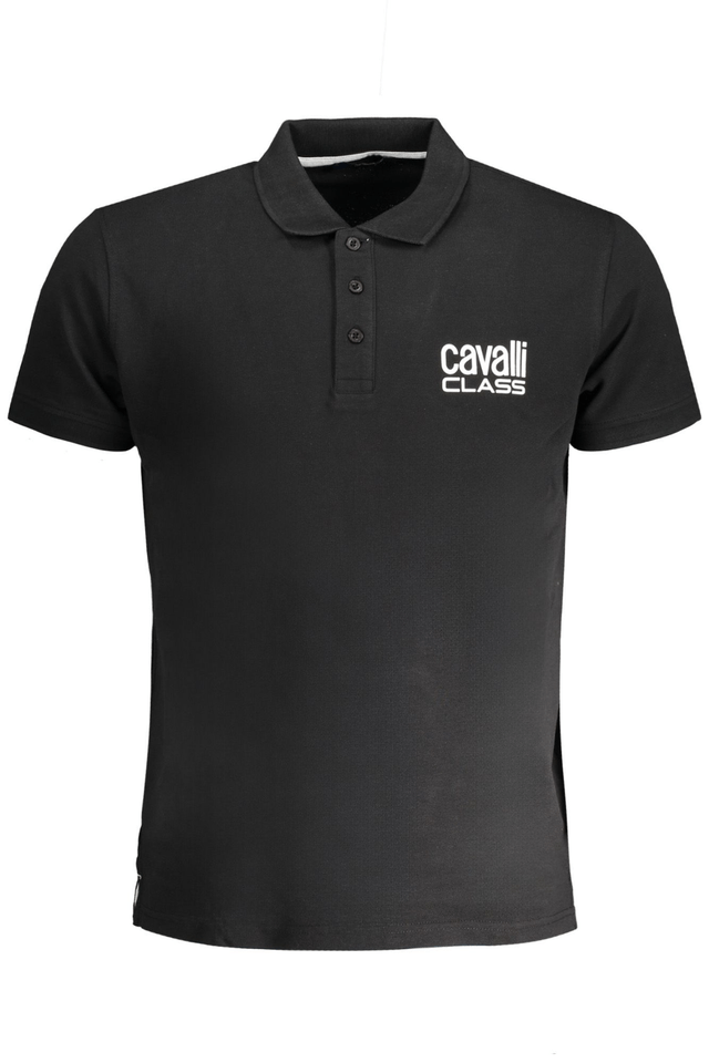 8992CAVALLI CLASS POLO MANICHE CORTE UOMO NERO