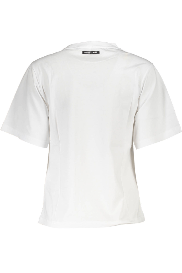 4097CAVALLI CLASS T-SHIRT MANICHE CORTE DONNA BIANCO