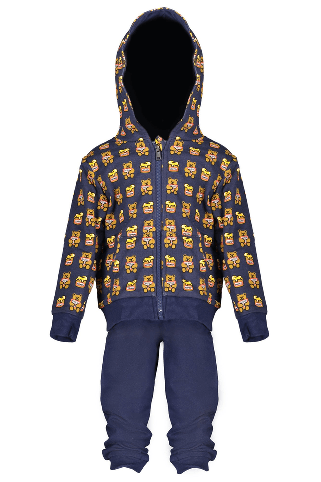 8097GUESS JEANS FELPA CON ZIP BAMBINO BLU