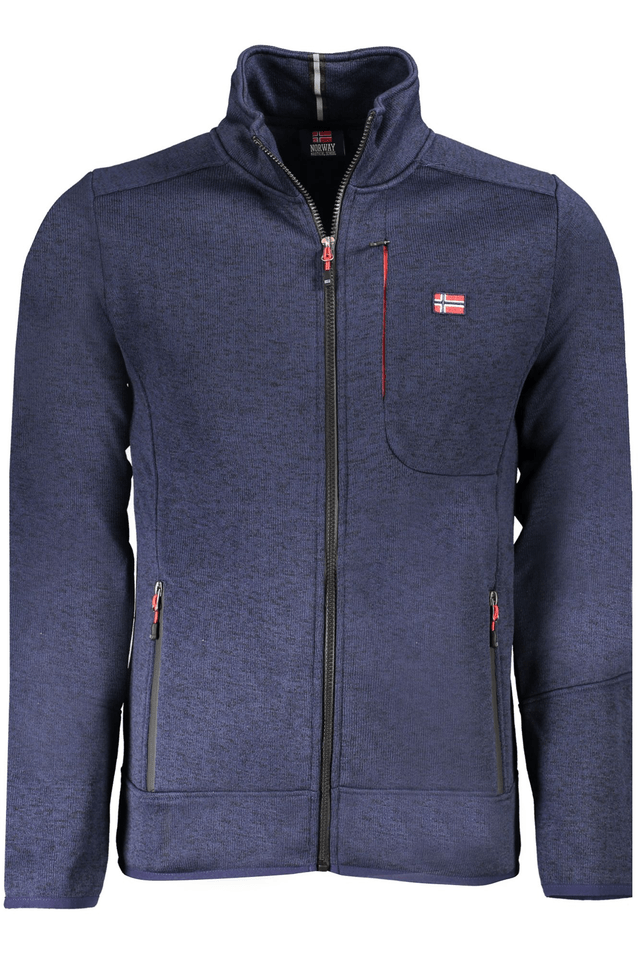 10089NORWAY 1963 FELPA CON ZIP UOMO BLU