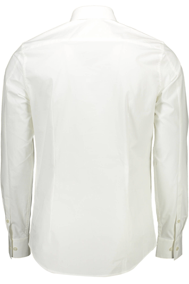 1253CALVIN KLEIN CAMICIA MANICHE LUNGHE UOMO BIANCO