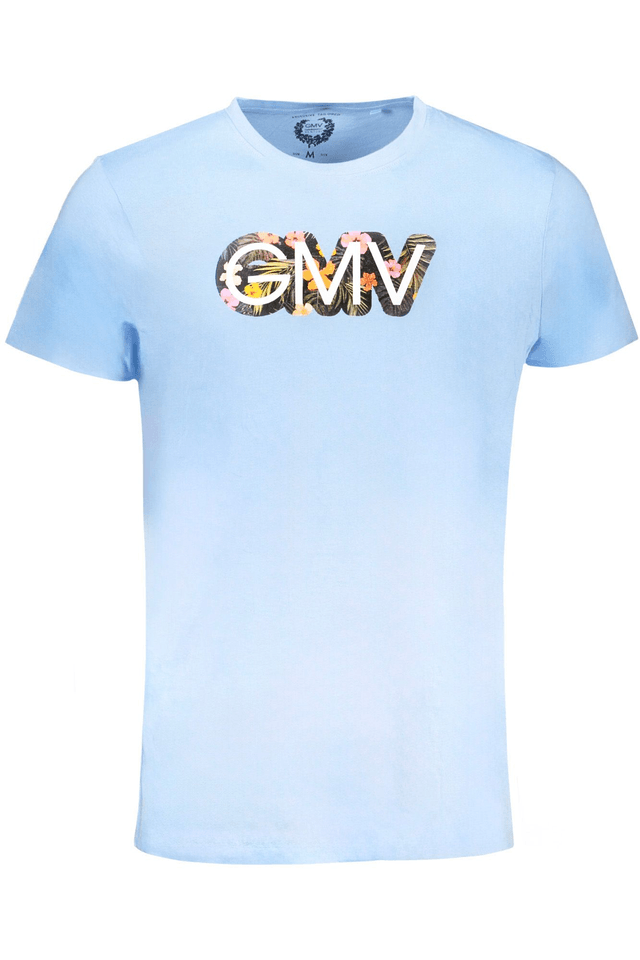 9585GIAN MARCO VENTURI T-SHIRT MANICHE CORTE UOMO AZZURRO