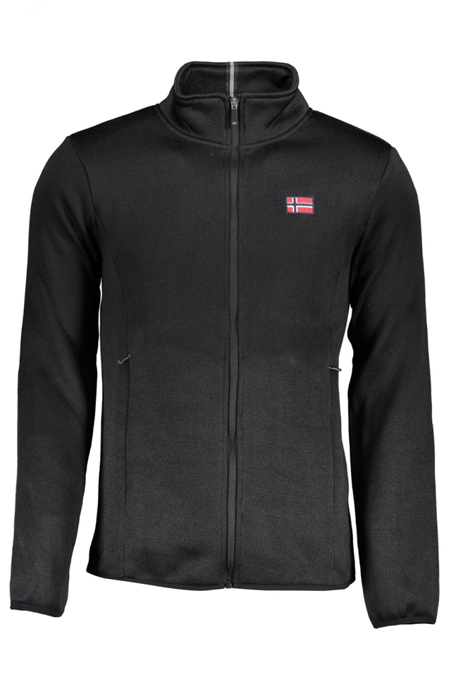 5956NORWAY 1963 FELPA CON ZIP UOMO NERO