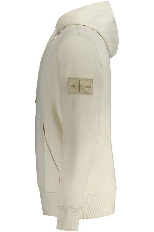 10561CALVIN KLEIN FELPA SENZA ZIP UOMO BIANCO