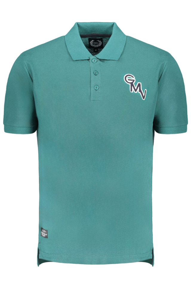 9656GIAN MARCO VENTURI POLO MANICHE CORTE UOMO VERDE