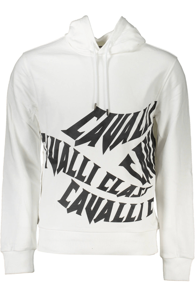 4129CAVALLI CLASS FELPA SENZA ZIP UOMO BIANCO