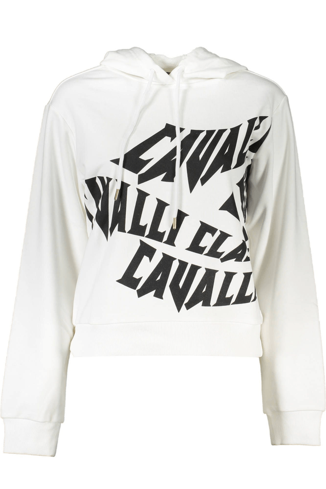 4068CAVALLI CLASS FELPA SENZA ZIP DONNA BIANCO