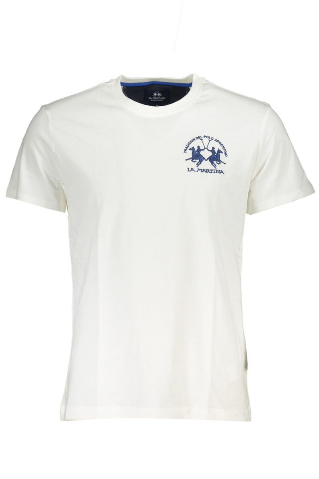 4865LA MARTINA T-SHIRT MANICHE CORTE UOMO BIANCO