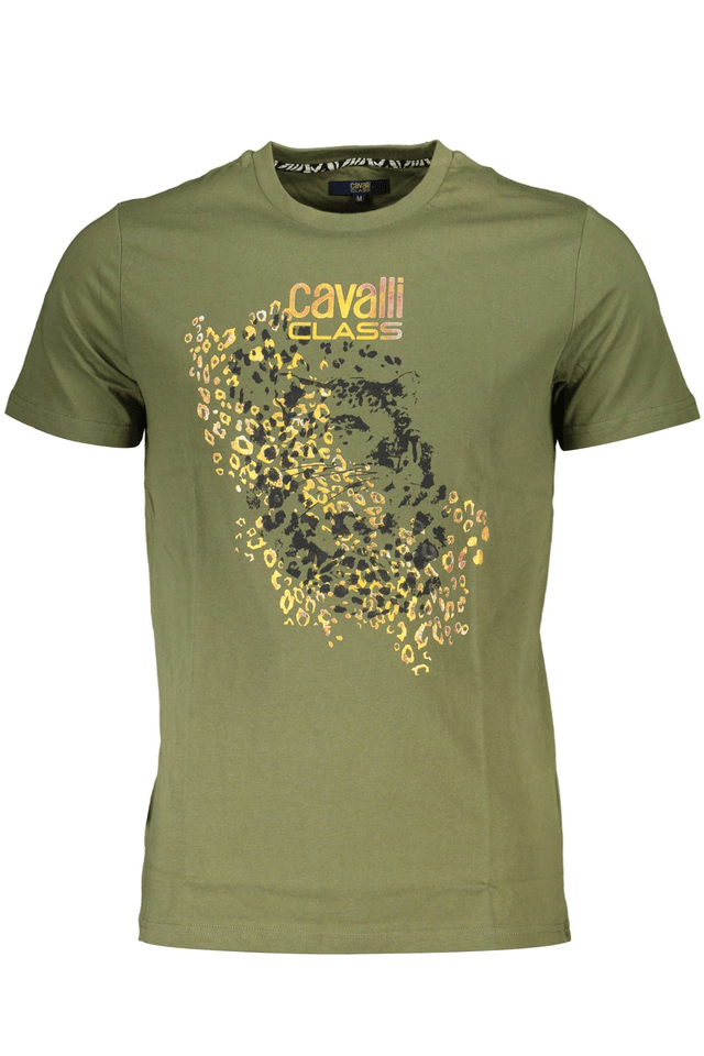 4528CAVALLI CLASS T-SHIRT MANICHE CORTE UOMO VERDE