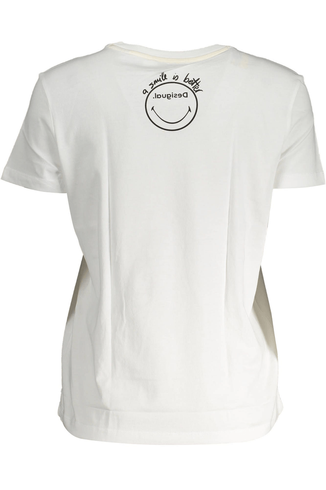 3381DESIGUAL T-SHIRT MANICHE CORTE DONNA BIANCO