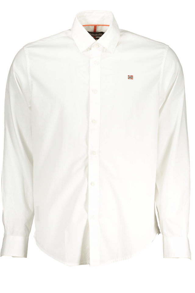 7793NAPAPIJRI CAMICIA MANICHE LUNGHE UOMO BIANCO