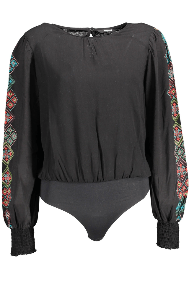 1515DESIGUAL BODY MANICHE LUNGHE DONNA NERO