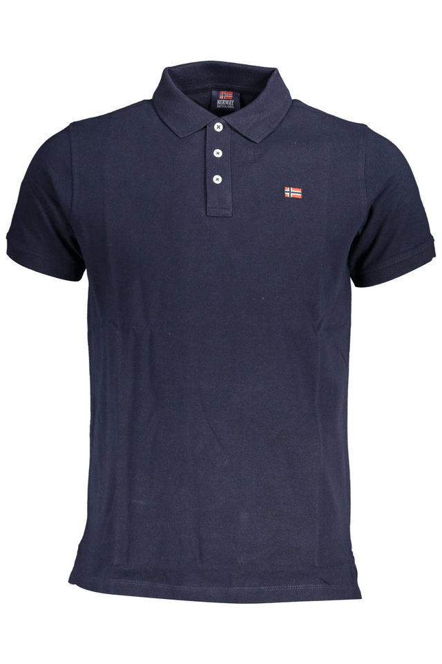 3925NORWAY 1963 POLO MANICHE CORTE UOMO BLU