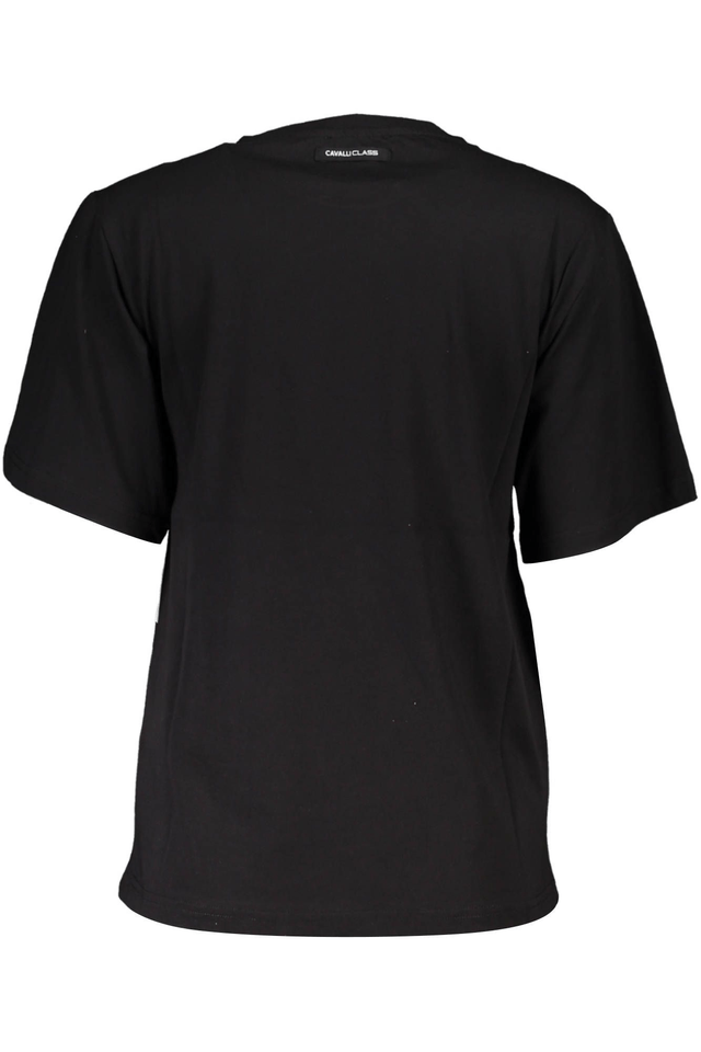 4118CAVALLI CLASS T-SHIRT MANICHE CORTE DONNA NERO