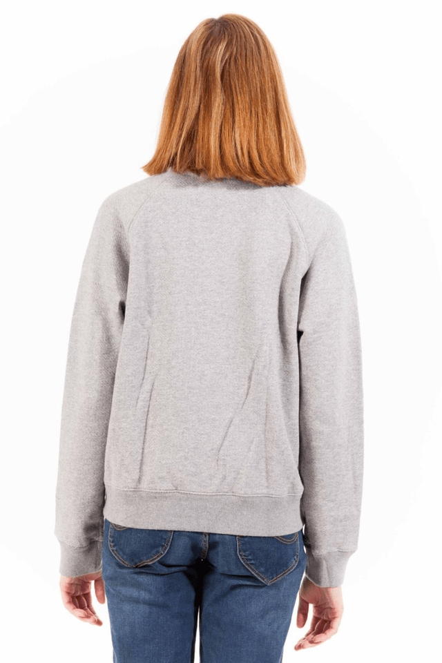 8GANT FELPA CON ZIP DONNA GRIGIO