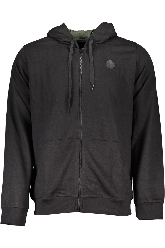 4016GIAN MARCO VENTURI FELPA CON ZIP UOMO NERO
