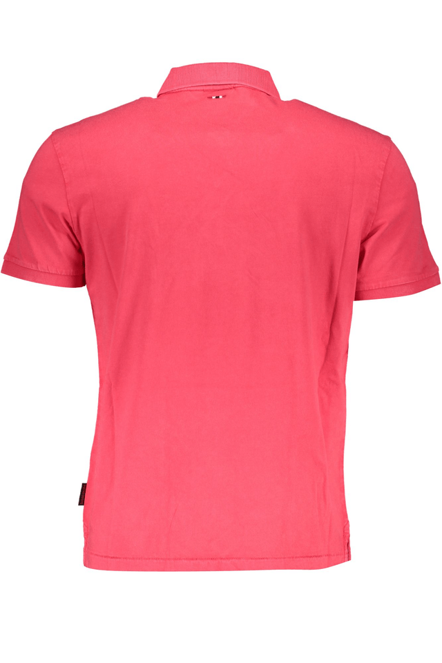 8321NAPAPIJRI POLO MANICHE CORTE UOMO ROSA