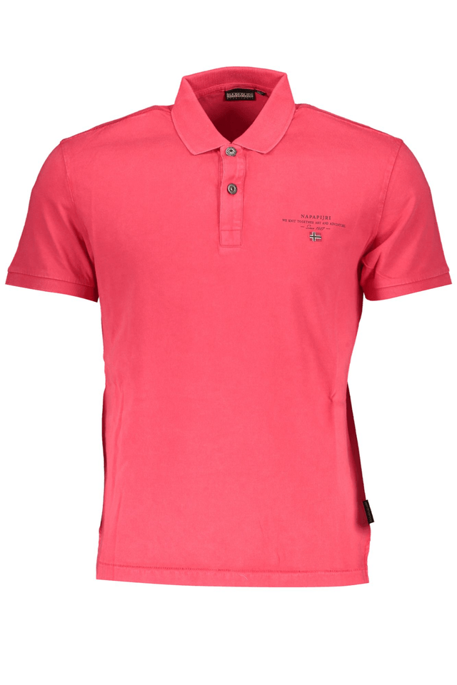 8321NAPAPIJRI POLO MANICHE CORTE UOMO ROSA