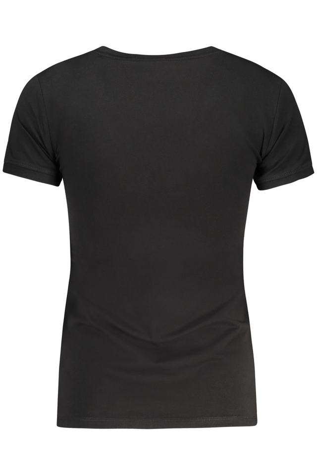 10615GUESS JEANS T-SHIRT MANICHE CORTE DONNA NERO