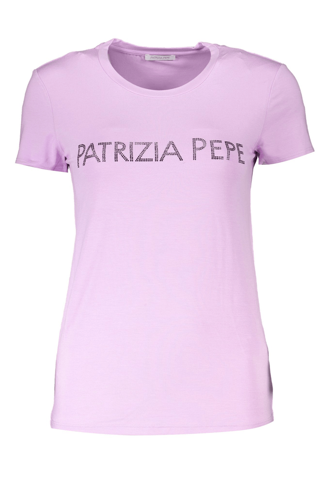 7668PATRIZIA PEPE T-SHIRT MANICHE CORTE DONNA VIOLA