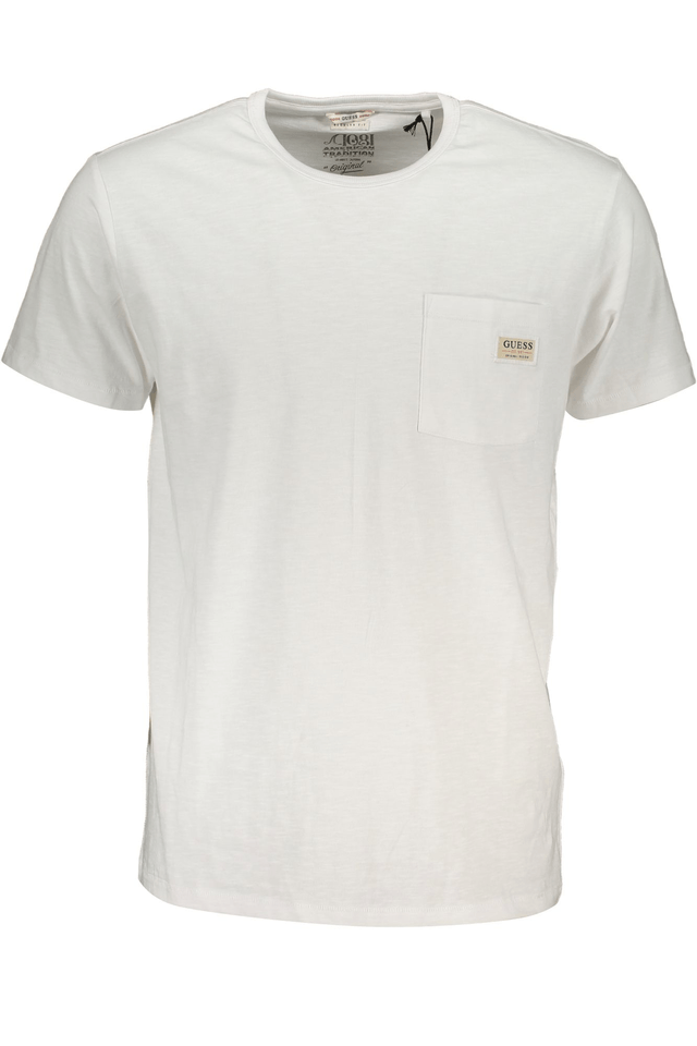7454GUESS JEANS T-SHIRT MANICHE CORTE UOMO BIANCO