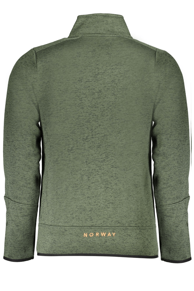 10093NORWAY 1963 FELPA CON ZIP UOMO VERDE