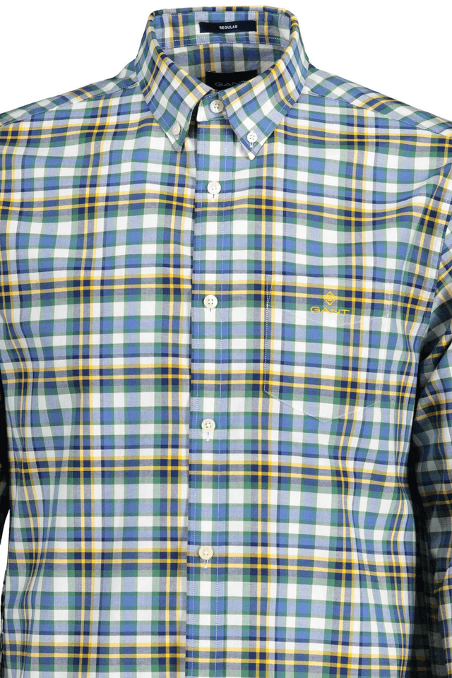 715GANT CAMICIA MANICHE LUNGHE UOMO BLU