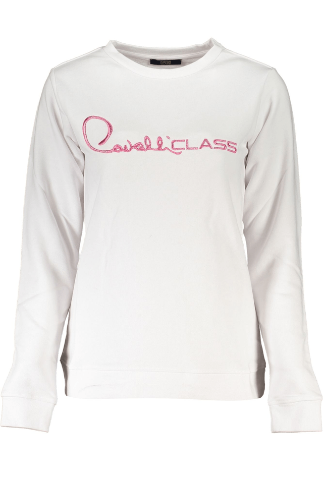6795CAVALLI CLASS FELPA SENZA ZIP DONNA BIANCO