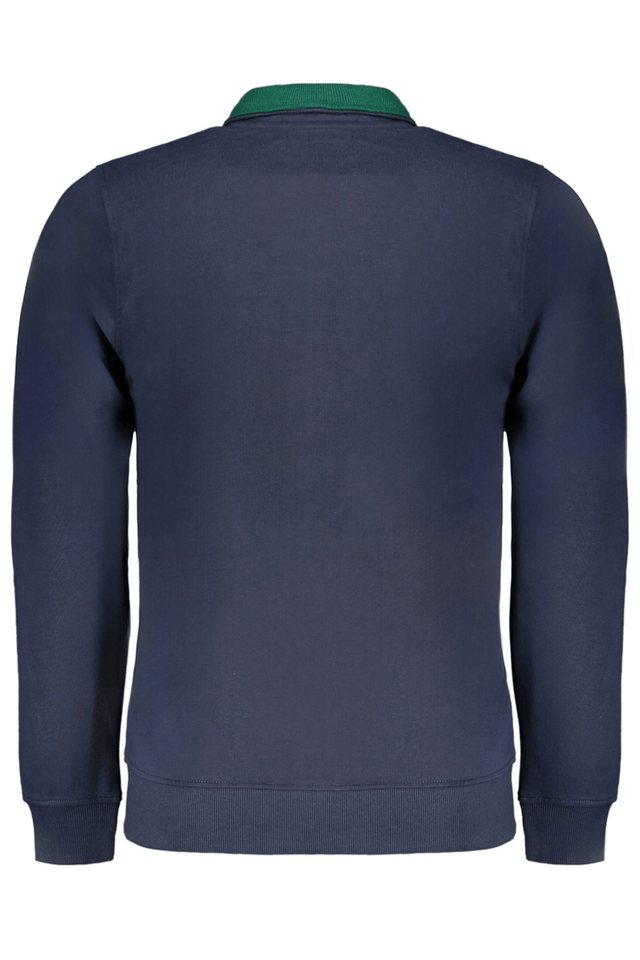 9663GIAN MARCO VENTURI FELPA CON ZIP UOMO BLU